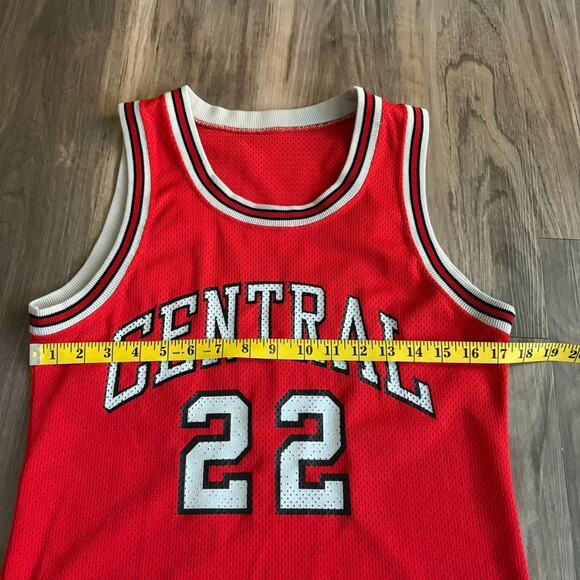 Vintage 1970s Russell Athletic Basketball Jersey Size S 38 Central Red - Picture 4 of 7